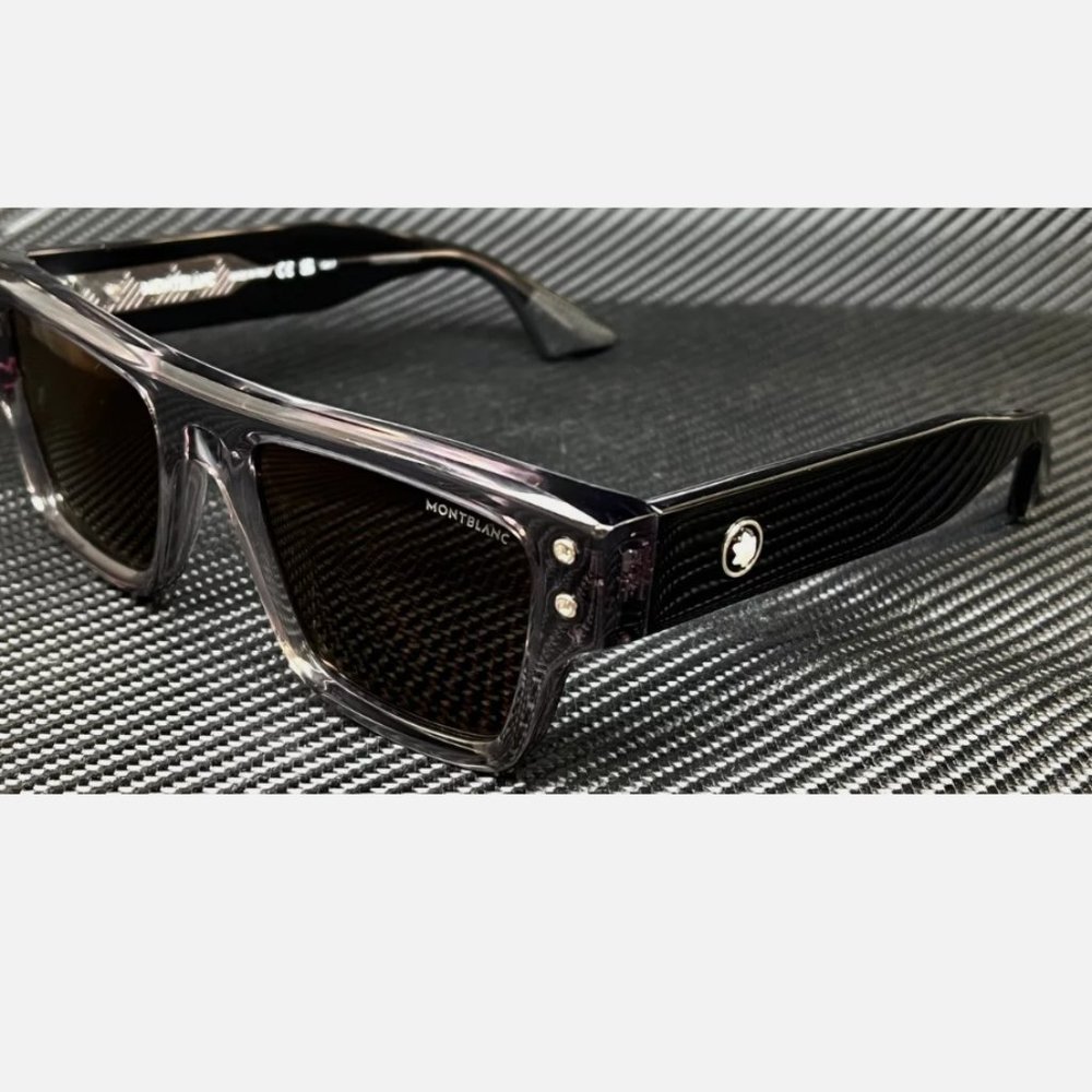 Mont Blanc 52mm Black Sunglasses